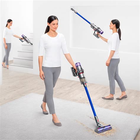 dyson - v11 cordless vacuum - nickel/blue